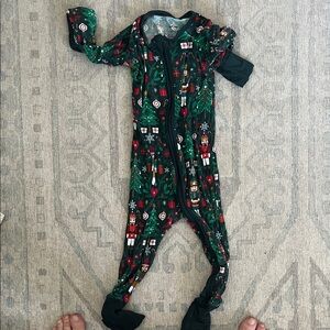 Little Sleepies Nutcracker Green Kids Footie